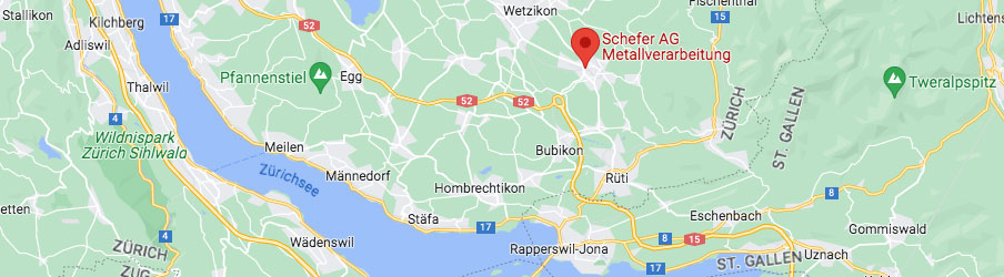 Karte Schefer AG Metallverarbeitung